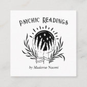 MOON PSYCHIC MEDIUM CRYSTAL BALL FORTUNE TELLER VIERKANTE VISITEKAARTJE (Voorkant)