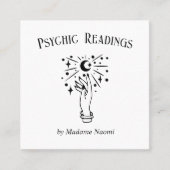 MOON PSYCHIC MEDIUM PALM LEZING FORTUNE TELLER VIERKANTE VISITEKAARTJE (Voorkant)