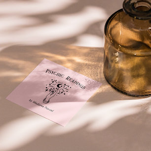 MOON PSYCHIC MEDIUM PALM LEZING FORTUNE TELLER VIERKANTE VISITEKAARTJE