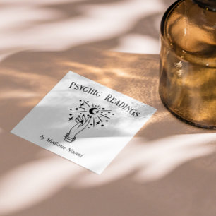 MOON PSYCHIC MEDIUM PALM LEZING FORTUNE TELLER VIERKANTE VISITEKAARTJE