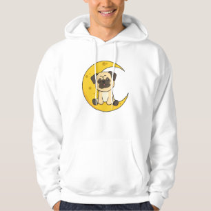 Moon Pug Lunar Animal Dog Cute Animals Kawaii Hoodie