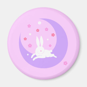 Moon rabbit magnet