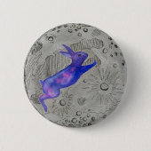 Moon Rabbit Ronde Button 5,7 Cm (Voorkant)