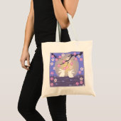 Moon Rabbits Canvas tas (Voorkant (product))