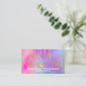 *~* Moon Rainbow Gold Sparkle Glitter Sun Visitekaartje (Staand voorkant)