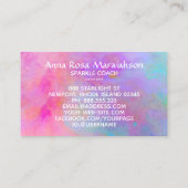 *~* Moon Rainbow Gold Sparkle Glitter Sun Visitekaartje (Achterkant)