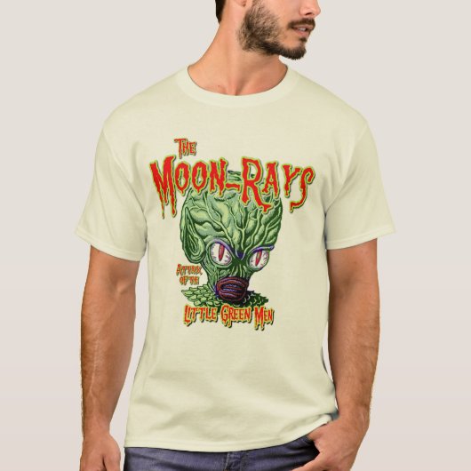 Moon-Rays aanval op het t-shirt Kleine Groene Mann (Voorkant)
