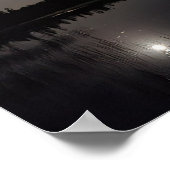 Moon Reflection op Lake Poster (Hoek)