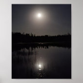 Moon Reflection op Lake Poster (Voorkant)