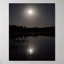 Moon Reflection op Lake