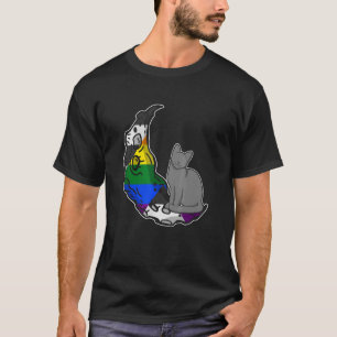 Moon Reight Ally Vlag Cat LGBTQ Safe Space Gay P T-shirt