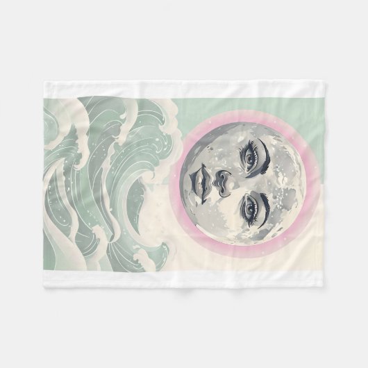 Moon Reverie Fleece Deken (Voorkant (Horizontaal))