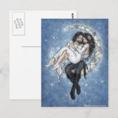 Moon Riders Romantische liefde Briefkaart (Voorkant / Achterkant)