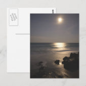 Moon rijst over zee briefkaart (Voorkant / Achterkant)