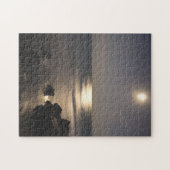 Moon rijst over zee legpuzzel (Horizontaal)