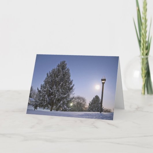 Moon Rise Feestdagen Kaart (Voorkant)