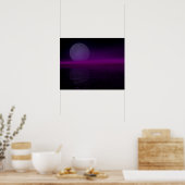 Moon Rise Pink Haze Flipped Poster (Keuken)