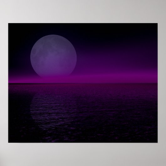 Moon Rise Pink Haze Flipped Poster (Voorkant)
