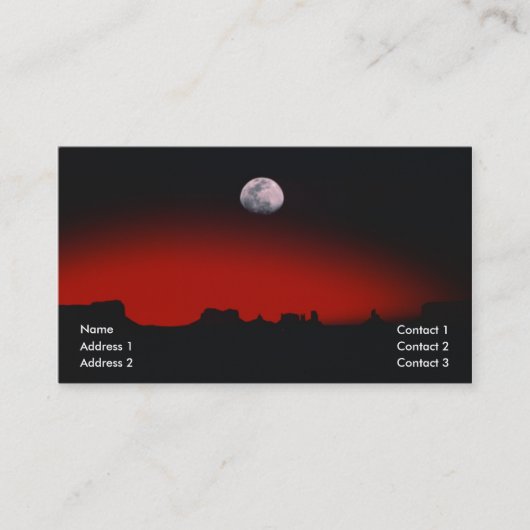 Moon Rise Profile Card Visitekaartje (Voorkant)