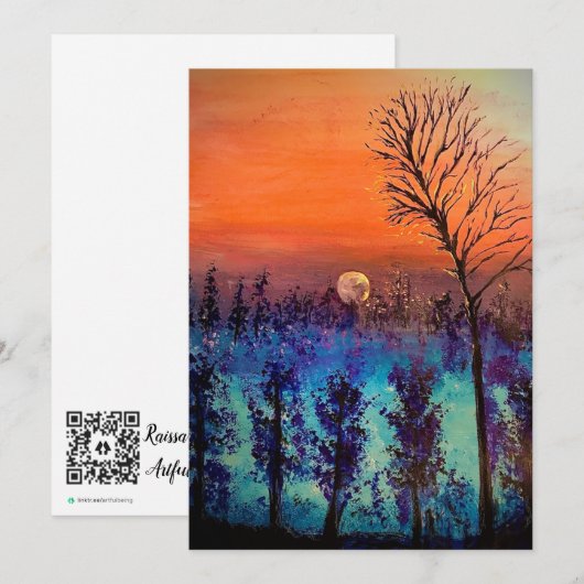 Moon Rising Bedankkaart (Voorkant / Achterkant)