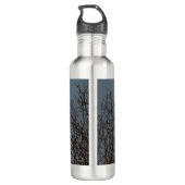 Moon Rising boven de bomen Waterfles (Achterkant)