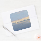 Moon Rising over Nile Vierkante Sticker (Envelop)