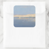 Moon Rising over Nile Vierkante Sticker (Tas)