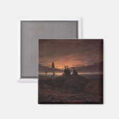 Moon Rising Over the Zee, 1822 (olie op doek) Magneet (Voorkant / Achterkant)