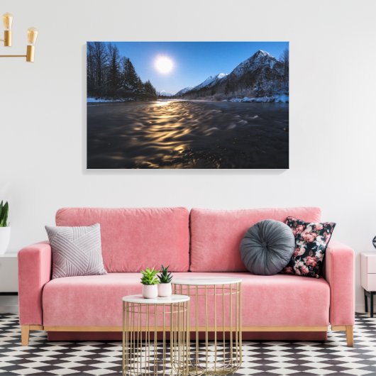 Moon River Canvas Afdruk (Insitu (Woonkamer))