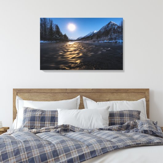 Moon River Canvas Afdruk (Insitu (Slaapkamer))