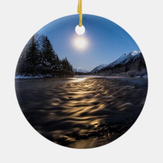 Moon River Keramisch Ornament (Achterkant)