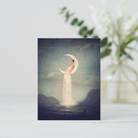 Moon River Lady Briefkaart (Staand voorkant)