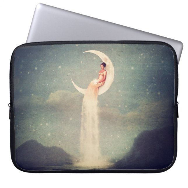 Moon River Lady Laptop Sleeve (Voorkant)