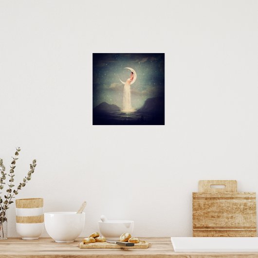 Moon River Lady Poster (Keuken)