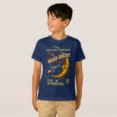Moon Rocket Ride Jeugd T-Shirt (Marine) (Voorkant volledig)