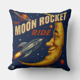 Moon Rocket Ride Pillow Kussen