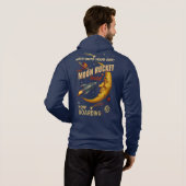 Moon Rocket Ride Space Hoodie (Navy) (Achterkant volledig)