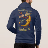Moon Rocket Ride  Space Hoodie (Navy) (Achterkant)