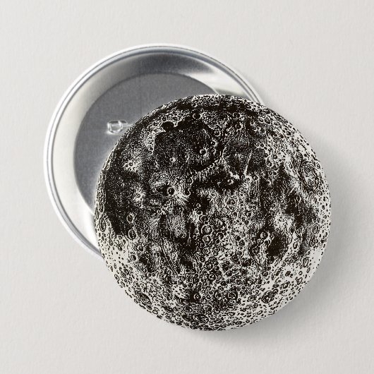Moon Ronde Button 7,6 Cm (Voorkant /achterkant)