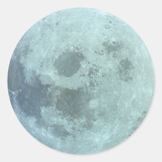 Moon Ronde Sticker (Voorkant)