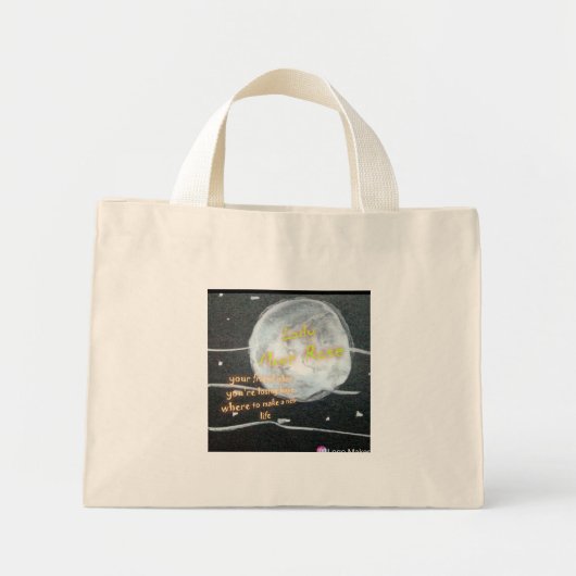 Moon Roos Bag Mini Tote Bag (Voorkant)