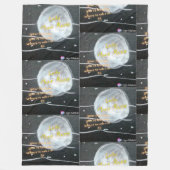 Moon Roos Shirt Fleece Deken (Voorkant)