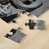 Moon Rover met aarde toegevoegd aan de achtergrond Legpuzzel (Zijkant)