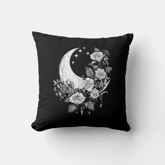 Moon Rozen - Romantische Gothic - Whimsigoth Witch Kussen (Voorkant)
