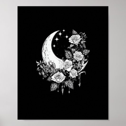 Moon Rozen - Romantische Gothic - Whimsigoth Witch Poster (Voorkant)