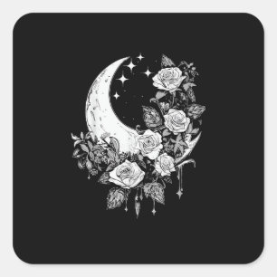 Moon Rozen - Romantische Gothic - Whimsigoth Witch Vierkante Sticker