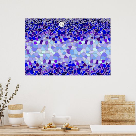 Moon 's nachts poster (Keuken)