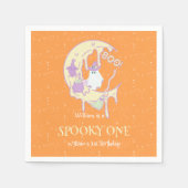 Moon Schattige Ghost Spooky One Halloween 1e Verja Servet (Voorkant)