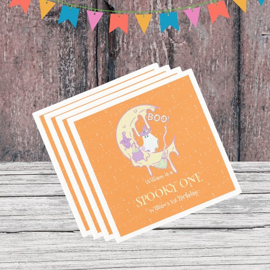 Moon Schattige Ghost Spooky One Halloween 1e Verja Servet