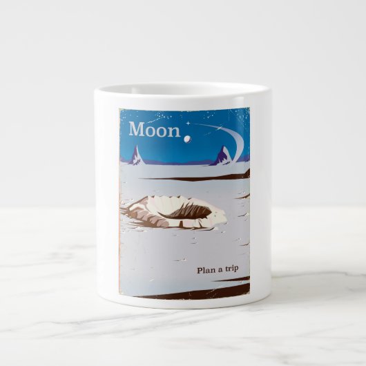 Moon -  sci-fi-reisposter grote koffiekop (Voorkant)